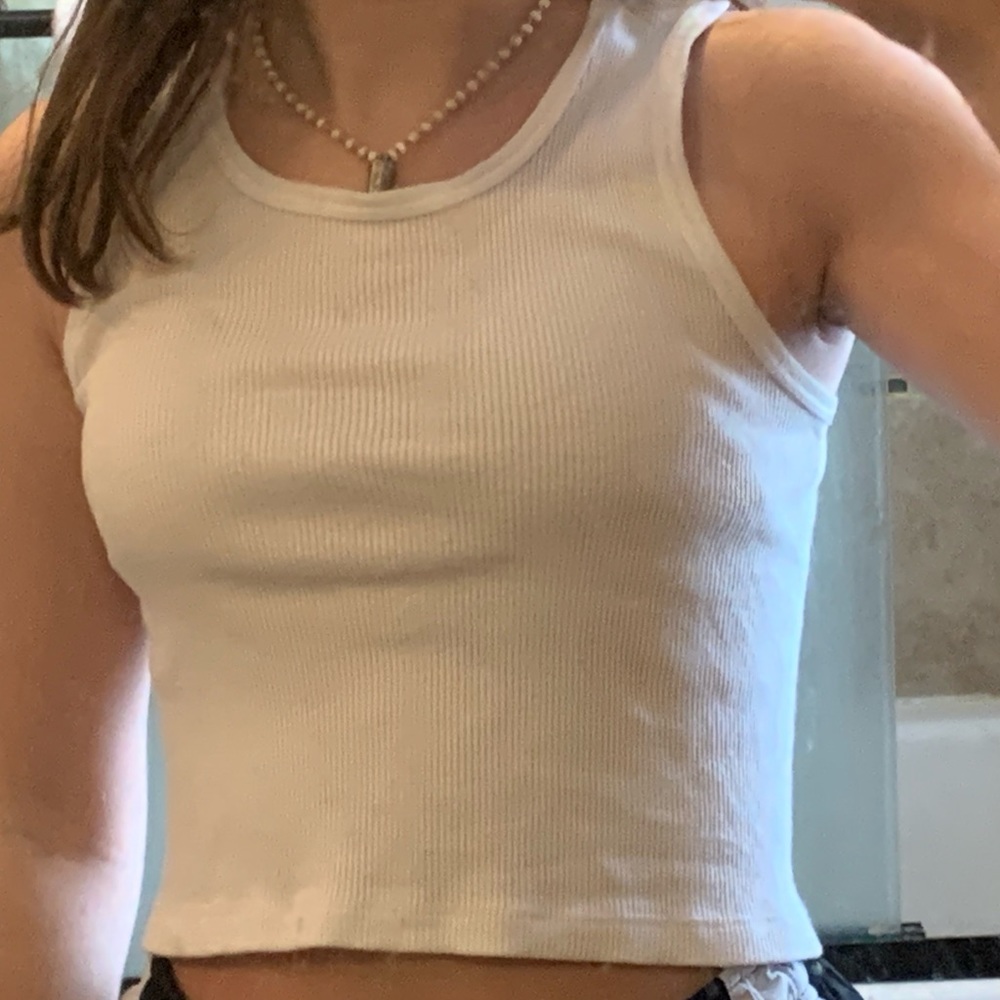 brandy melville white tank top
